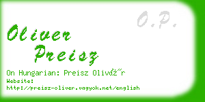 oliver preisz business card